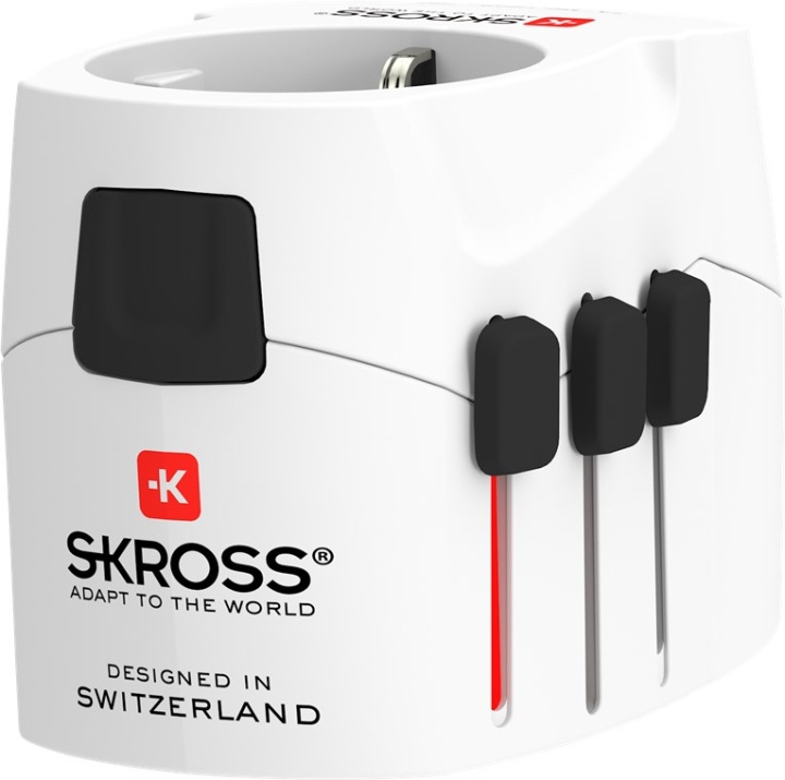 SKROSS Pro Light USB Världen lämplig för jordade och ojordade enheter (2- och 3-polig) in de groep HUISHOUDEN & TUIN / Elektriciteit & Verlichting / Reisadapters bij TP E-commerce Nordic AB (C44097)