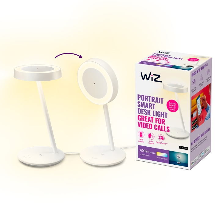 WiZ Portrait Smart skrivbordslampa/belysning för videosamtal 600lm in de groep HUISHOUDEN & TUIN / Smart home / Slimme verlichting bij TP E-commerce Nordic AB (C44251)