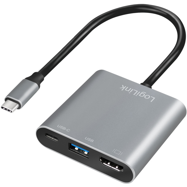 LogiLink USB-C -> HDMI/USB-A/USB-C PD 4K/60Hz in de groep COMPUTERS & RANDAPPARATUUR / Computerkabels / USB / USB-C bij TP E-commerce Nordic AB (C44264)