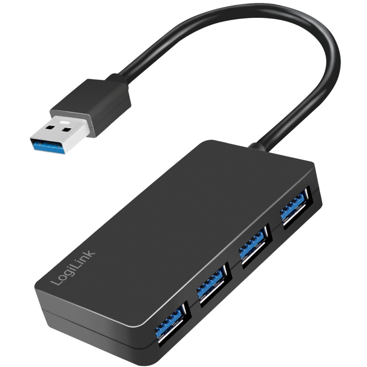 LogiLink USB 3.0-hub (3.2 Gen1) 4 USB-A-portar in de groep COMPUTERS & RANDAPPARATUUR / Computeraccessoires / USB-hubs bij TP E-commerce Nordic AB (C44268)