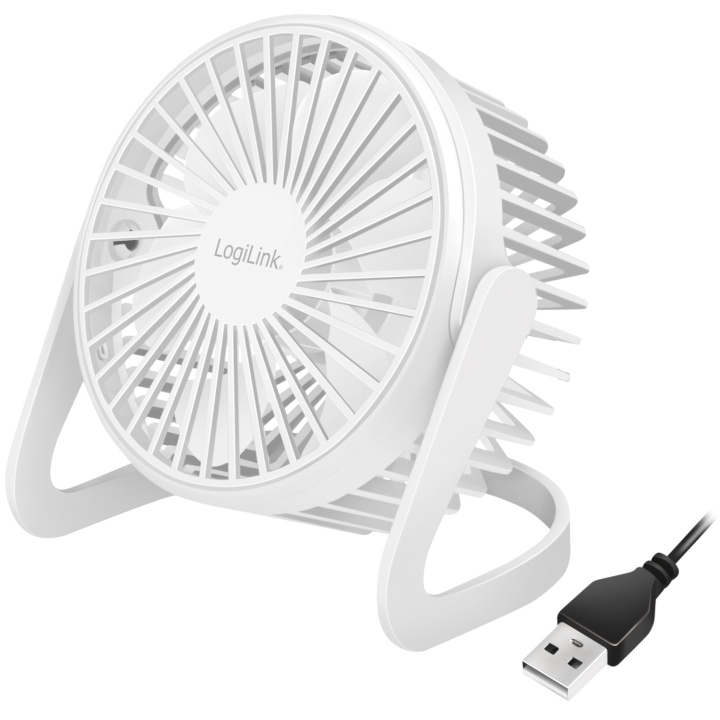 LogiLink USB-fläkt Ø12,7 cm Vit in de groep COMPUTERS & RANDAPPARATUUR / Computeraccessoires / Overige bij TP E-commerce Nordic AB (C44271)