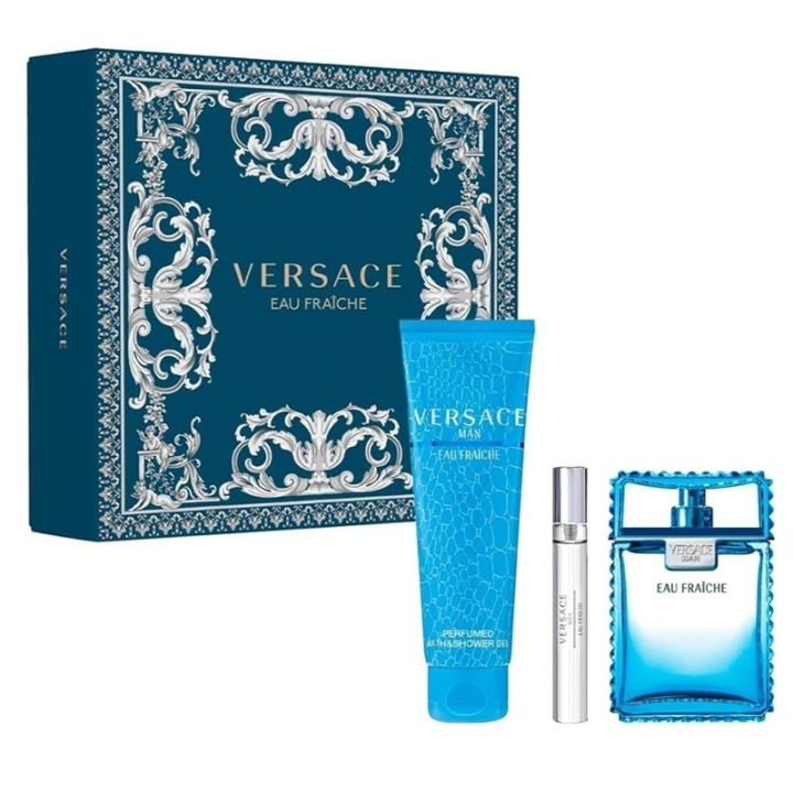 Versace Giftset Versace Man Eau Fraiche Edt 100ml + Edt 10ml + SG 150ml in de groep BEAUTY & HEALTH / Cadeausets / Cadeausets voor hem bij TP E-commerce Nordic AB (C44371)