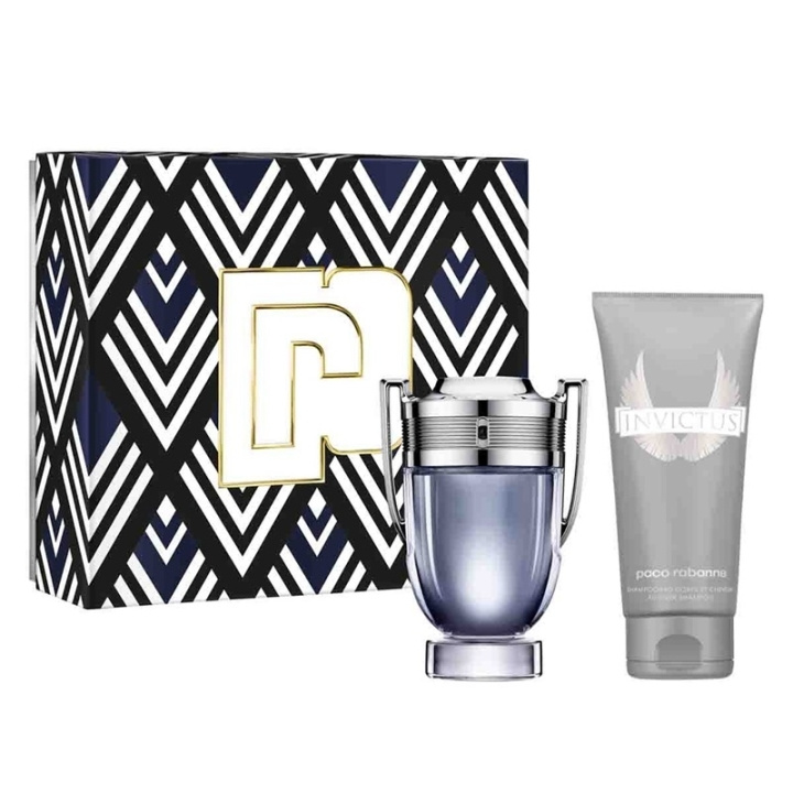 Paco Rabanne Giftset Paco Rabanne Invictus Edt 100ml + All Over Shampoo 100ml in de groep BEAUTY & HEALTH / Cadeausets / Cadeausets voor hem bij TP E-commerce Nordic AB (C44384)