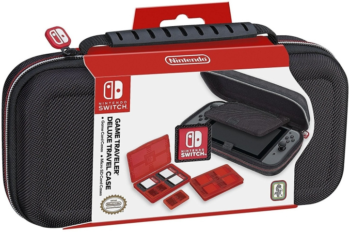 Nintendo Deluxe reseväska, svart, Switch in de groep HOME ELECTRONICS / Spelconsoles en accessoires / Nintendo Switch / Accessoires bij TP E-commerce Nordic AB (C44464)