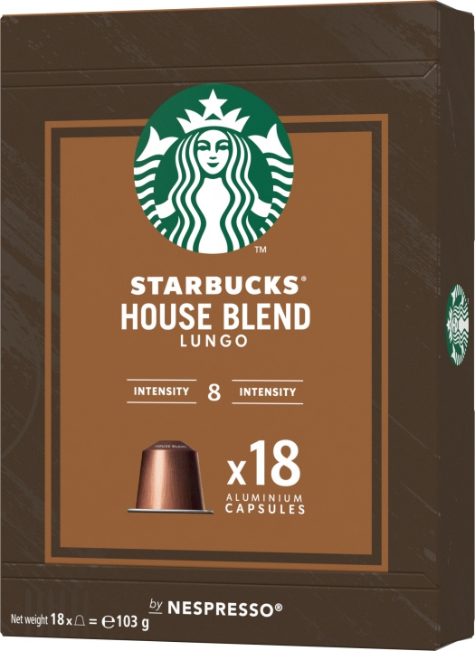 Starbucks Nespresso House Blend Kaffekapslar, 18st, 103g in de groep HUISHOUDEN & TUIN / Huishoudelijke apparaten / Koffiezetapparaten en accessoires / Koffiecups bij TP E-commerce Nordic AB (C44513)