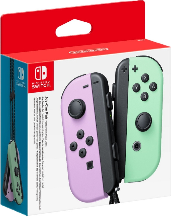 Nintendo Joy-Con Pair, Pastell Purple och Pastell Green, Switch in de groep HOME ELECTRONICS / Spelconsoles en accessoires / Nintendo Switch / Accessoires bij TP E-commerce Nordic AB (C44545)