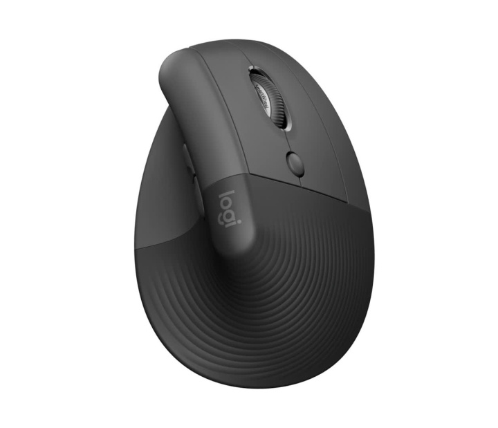 Logitech Lift Right Vertical Ergonomic Mouse, Graphite/Black in de groep COMPUTERS & RANDAPPARATUUR / Muizen en toetsenborden / Muizen / Draadloos bij TP E-commerce Nordic AB (C44934)