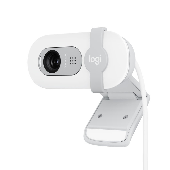 Logitech Brio 100 Full HD Webcam, Off-white in de groep COMPUTERS & RANDAPPARATUUR / Computeraccessoires / Webcamera\'s bij TP E-commerce Nordic AB (C44952)