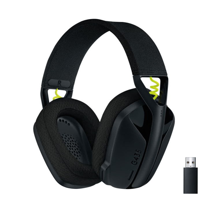 Logitech G435 LIGHTSPEED Wireless Gaming Headset, Black in de groep COMPUTERS & RANDAPPARATUUR / GAMING / Koptelefoon bij TP E-commerce Nordic AB (C44963)