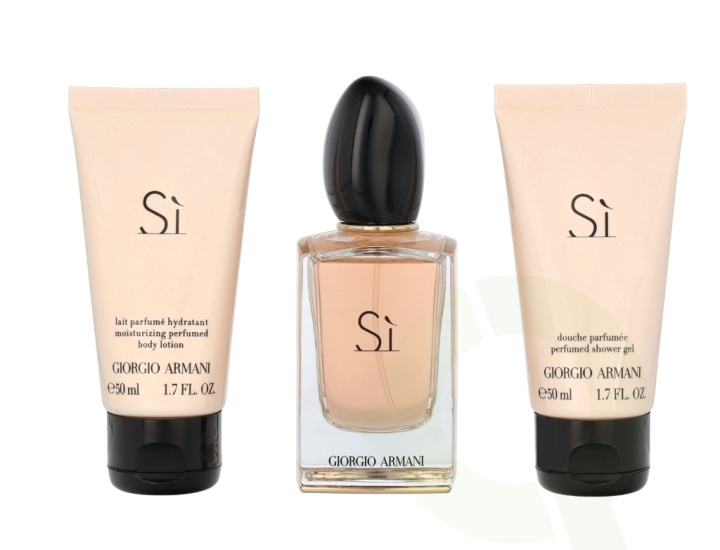 Armani Si Giftset 150 ml Edp Spray 50ml/Shower Gel 50ml/Body Lotion 50ml in de groep BEAUTY & HEALTH / Cadeausets / Cadeausets voor haar bij TP E-commerce Nordic AB (C46585)