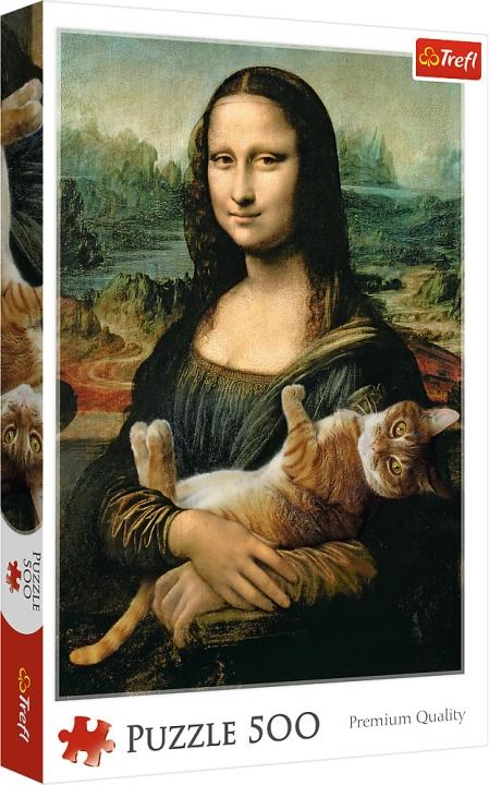 TREFL Mona Lisa och katten pussel, 500 bitar in de groep SPEELGOED, KINDER- & BABYPRODUCTEN / Speelgoed / Puzzels bij TP E-commerce Nordic AB (C46748)