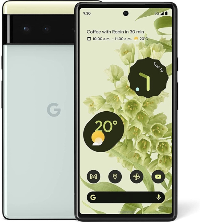 Google Pixel 6 5G -puhelin, 128/8 Gt, Sorta Seafoam in de groep SMARTPHONE & TABLETS / Mobiele telefoons & smartphones bij TP E-commerce Nordic AB (C46817)
