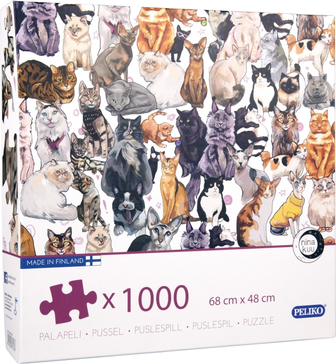 Peliko Cats pussel, 1000 bitar in de groep SPEELGOED, KINDER- & BABYPRODUCTEN / Speelgoed / Puzzels bij TP E-commerce Nordic AB (C46895)