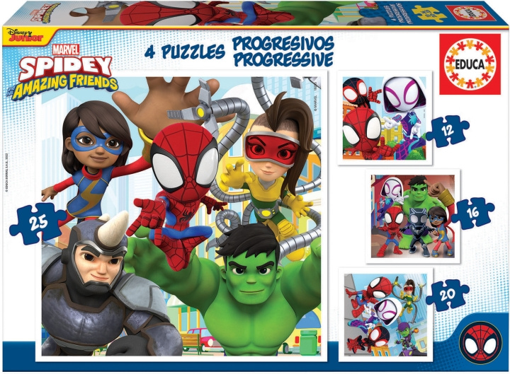 Educa Spidey&Amazing Friends pussel, 12-16-20-25 bitar in de groep SPEELGOED, KINDER- & BABYPRODUCTEN / Speelgoed / Kinderpuzzel bij TP E-commerce Nordic AB (C46898)