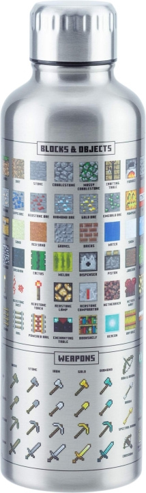 Paladone Minecraft metall vattenflaska in de groep SPORT, VRIJE TIJD & HOBBY / Buitenrecreatie / Thermosflessen & Waterflessen bij TP E-commerce Nordic AB (C46942)