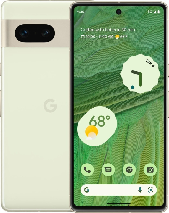 Google Pixel 7 5G -puhelin, 128/8 Gt, Lemongrass in de groep SMARTPHONE & TABLETS / Mobiele telefoons & smartphones bij TP E-commerce Nordic AB (C46955)