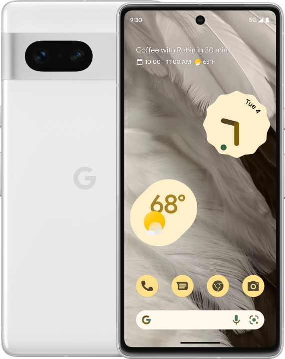 Google Pixel 7 5G -puhelin, 128/8 Gt, Snow in de groep SMARTPHONE & TABLETS / Mobiele telefoons & smartphones bij TP E-commerce Nordic AB (C46956)