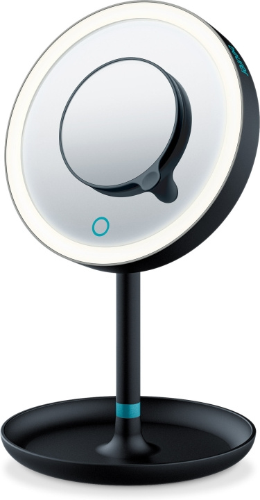 Beurer BS 45 sminkspegel, svart 17,5 cm, med LED-ljus och förstoringsspegel, batteridriven in de groep BEAUTY & HEALTH / Makeup / Make-up spiegel bij TP E-commerce Nordic AB (C46988)
