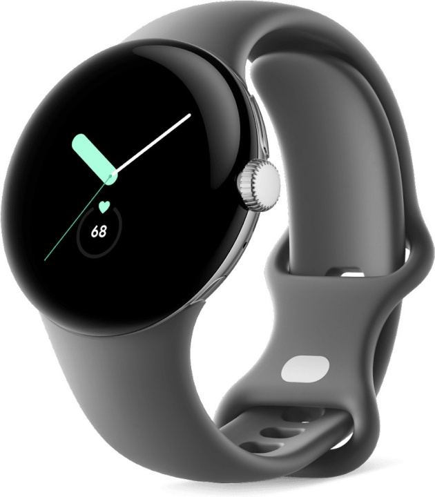 Google Pixel Watch WiFi -älykello, Polished Silver / Charcoal in de groep SPORT, VRIJE TIJD & HOBBY / Smartwatch & Activiteitsmeters / Smartwatches bij TP E-commerce Nordic AB (C46995)