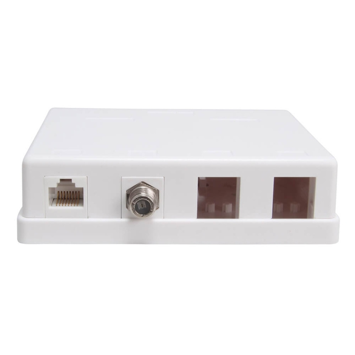 Triax Uttagsbox Keystone CAT6 UTP 4 Portar in de groep HOME ELECTRONICS / Audio & Beeld / TV & Accessoires / Antennes & Accessoires bij TP E-commerce Nordic AB (C47080)