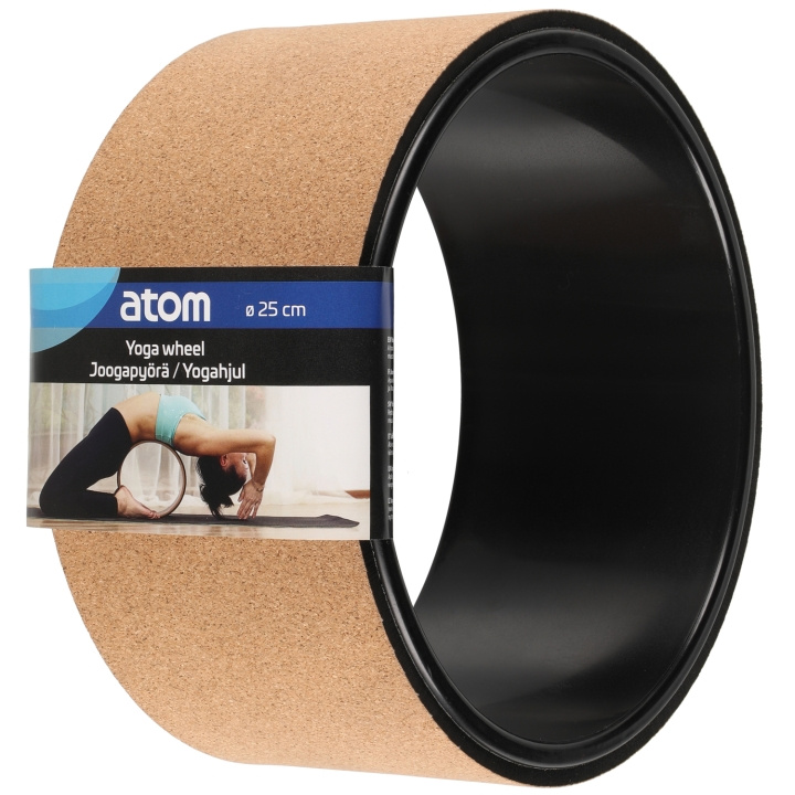 Atom Yogahjul Kork 25 cm in de groep SPORT, VRIJE TIJD & HOBBY / Oefen materiaal / Yoga apparatuur bij TP E-commerce Nordic AB (C47146)