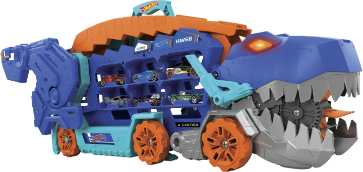 Hot Wheels City Ultimate Hauler - T-Rex biltransporter in de groep SPEELGOED, KINDER- & BABYPRODUCTEN / Speelgoed / Speelgoedauto\'s bij TP E-commerce Nordic AB (C47264)