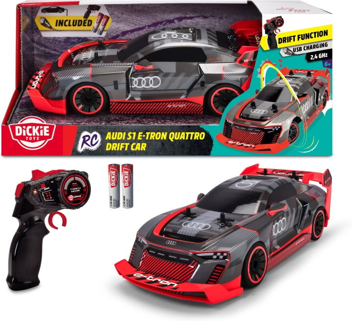 Dickie Toys Audi S1 ​​E-Tron Quattro Drifting - fjärrstyrd bil, RTR in de groep SPEELGOED, KINDER- & BABYPRODUCTEN / Speelgoed / Speelgoedauto\'s bij TP E-commerce Nordic AB (C47290)