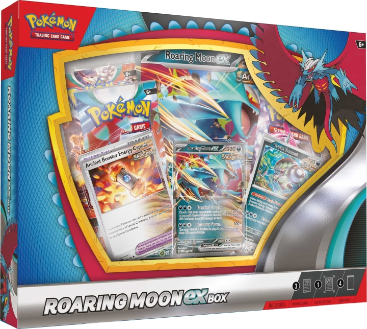 POKEMON TCG: Roaring Moon ex Box in de groep SPEELGOED, KINDER- & BABYPRODUCTEN / Speelgoed / Speelgoed bij TP E-commerce Nordic AB (C47311)