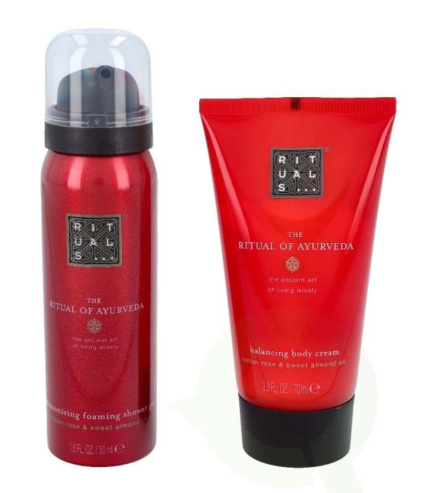 Rituals Ayurveda Set 120 ml Mini Travel Set-Foaming Shower Gel 50ml /Balancing Body Cream 70ml in de groep BEAUTY & HEALTH / Huidsverzorging / Lichaamsverzorging / Body lotion bij TP E-commerce Nordic AB (C47428)