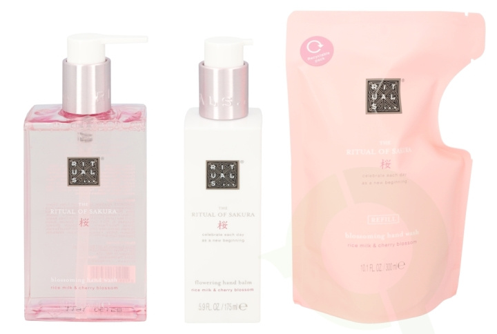 Rituals Sakura Kitchen Box 775 ml 3 Pcs - Hand Wash 300ml/Hand Balm 175 ml/Hand Wash - Refill 300ml in de groep BEAUTY & HEALTH / Cadeausets / Cadeausets voor haar bij TP E-commerce Nordic AB (C47563)