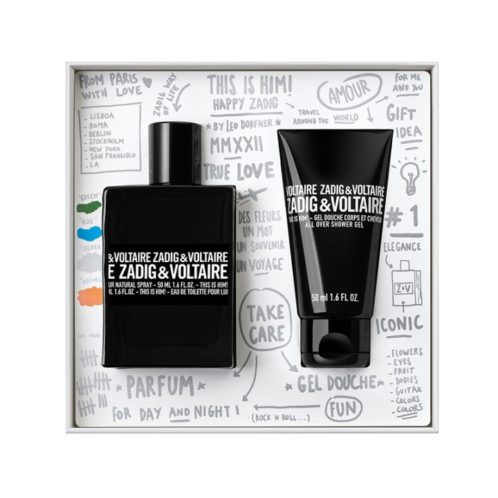 Zadig & Voltaire Giftset This Is Him Edt 50ml + Shower Gel 50ml in de groep BEAUTY & HEALTH / Cadeausets / Cadeausets voor hem bij TP E-commerce Nordic AB (C47677)