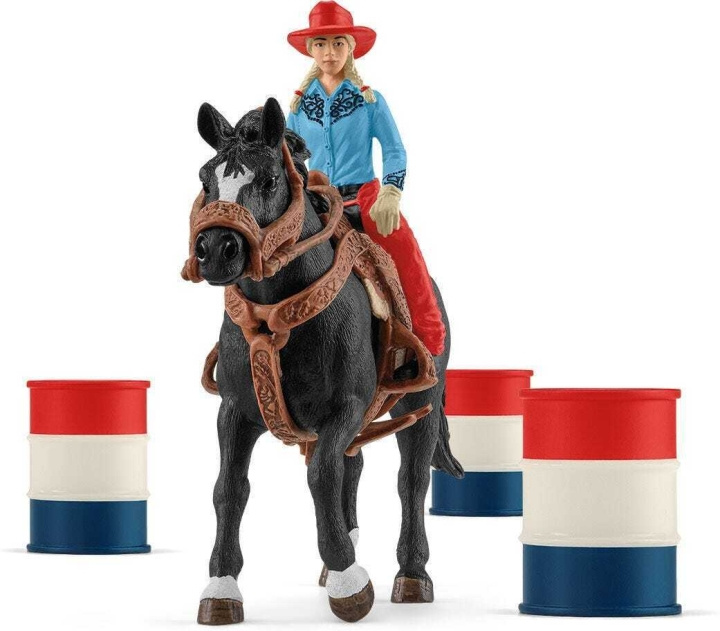 Schleich Farm World 42576 Cowgirl barrel racing in de groep SPEELGOED, KINDER- & BABYPRODUCTEN / Speelgoed / Figuren & miniaturen bij TP E-commerce Nordic AB (C47847)