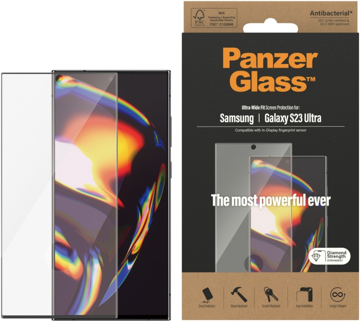 PanzerGlass glasfilm, Samsung Galaxy S23 Ultra in de groep SMARTPHONE & TABLETS / Mobielbescherming / Samsung bij TP E-commerce Nordic AB (C47918)