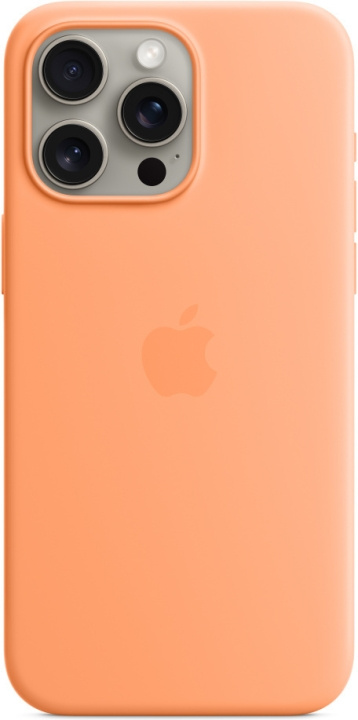 Apple iPhone 15 Pro Max silikonfodral med MagSafe, sorbet orange in de groep SMARTPHONE & TABLETS / Mobielbescherming / Apple / iPhone 15 bij TP E-commerce Nordic AB (C47974)