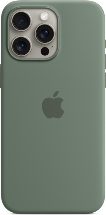 Apple iPhone 15 Pro Max silikonfodral med MagSafe, cypressgrönt in de groep SMARTPHONE & TABLETS / Mobielbescherming / Apple / iPhone 15 bij TP E-commerce Nordic AB (C47975)