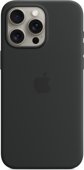 Apple iPhone 15 Pro Max silikonfodral med MagSafe, svart in de groep SMARTPHONE & TABLETS / Mobielbescherming / Apple / iPhone 15 bij TP E-commerce Nordic AB (C47980)