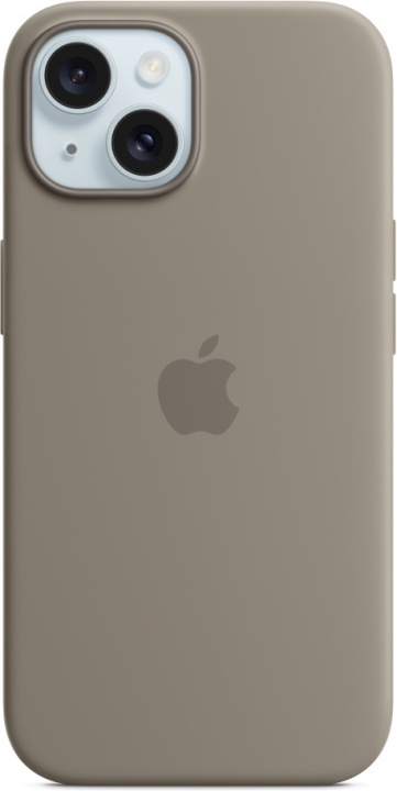 Apple iPhone 15 silikonfodral med MagSafe, lerbrunt in de groep SMARTPHONE & TABLETS / Mobielbescherming / Apple / iPhone 15 bij TP E-commerce Nordic AB (C48014)