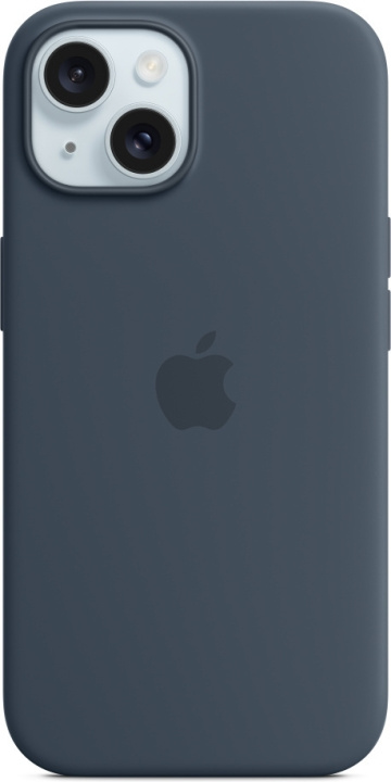 Apple iPhone 15 silikonfodral med MagSafe, Blå in de groep SMARTPHONE & TABLETS / Mobielbescherming / Apple / iPhone 15 bij TP E-commerce Nordic AB (C48016)
