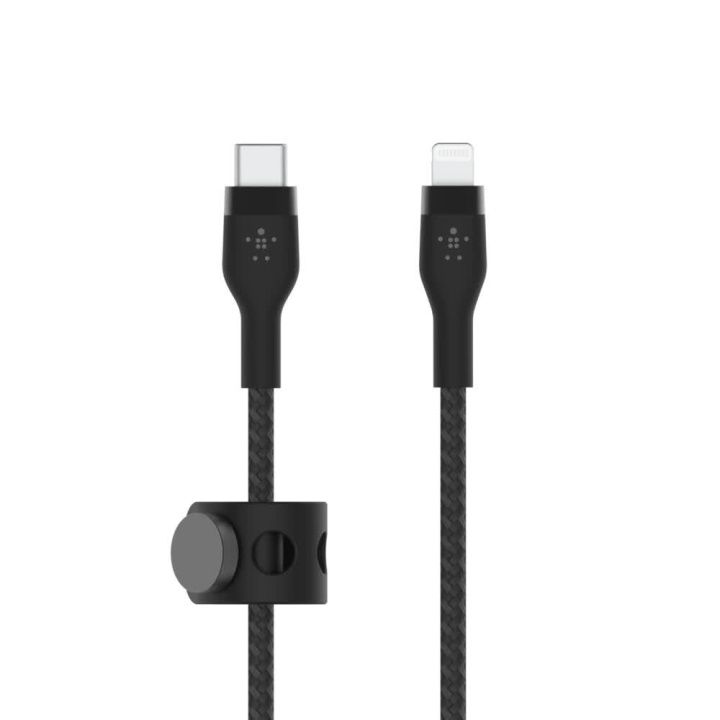 Belkin BOOST CHARGE USB-C to LTG Braided Silicon, 1m, Black in de groep SMARTPHONE & TABLETS / Opladers & Kabels / Kabels / Kabels Lightning bij TP E-commerce Nordic AB (C48185)