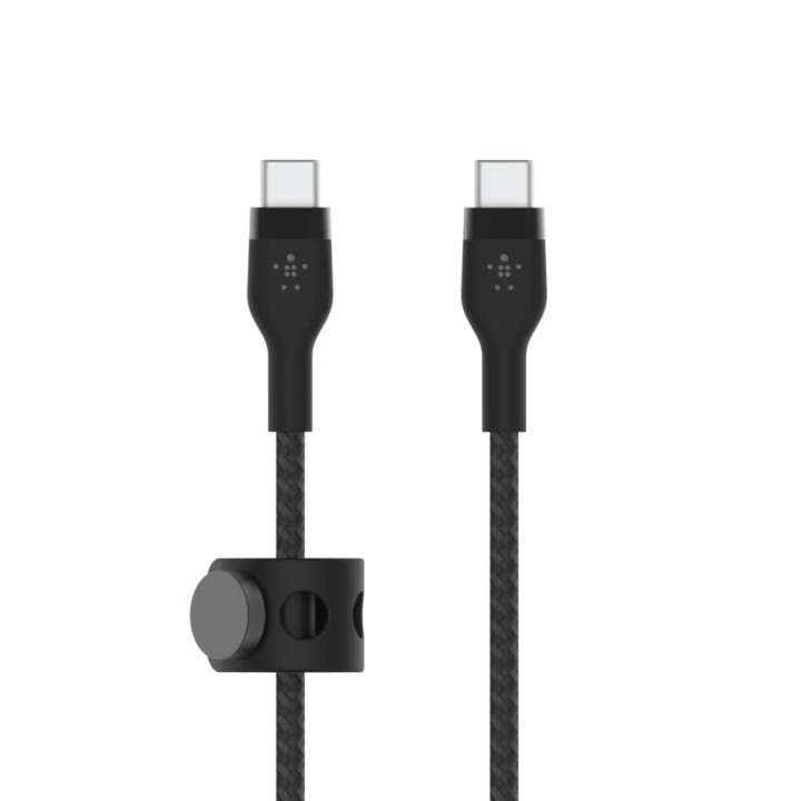 Belkin BOOST CHARGE USB-C to USB-C 2.0 Braided Silicon, 1m, Black in de groep COMPUTERS & RANDAPPARATUUR / Computerkabels / USB / USB-C bij TP E-commerce Nordic AB (C48193)