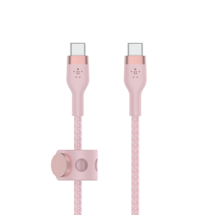 Belkin BOOST CHARGE USB-C to USB-C 2.0 Braided Silicon, 1m, Pink in de groep COMPUTERS & RANDAPPARATUUR / Computerkabels / USB / USB-C bij TP E-commerce Nordic AB (C48194)