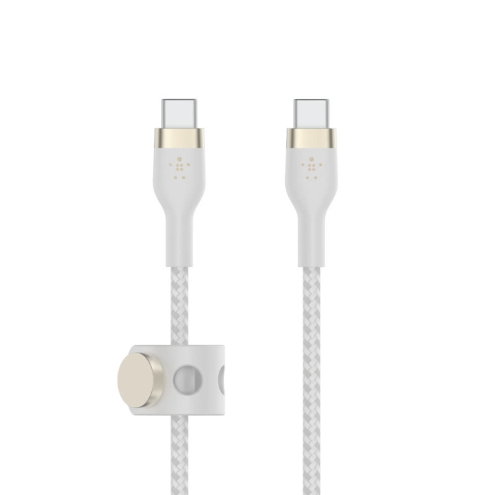 Belkin BOOST CHARGE USB-C to USB-C 2.0 Braided Silicon, 1m, White in de groep COMPUTERS & RANDAPPARATUUR / Computerkabels / USB / USB-C bij TP E-commerce Nordic AB (C48195)