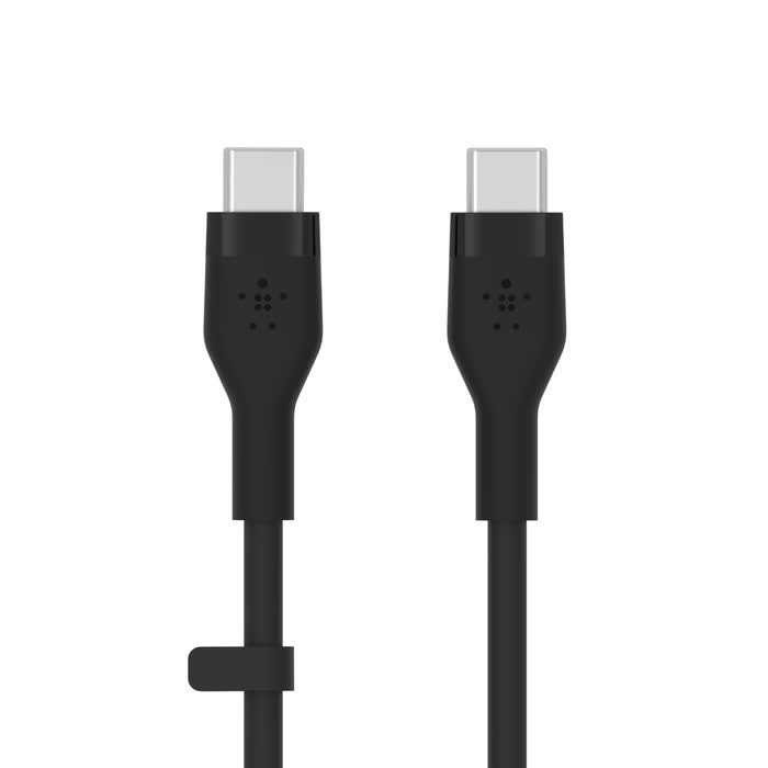 Belkin BOOST CHARGE USB-C to USB-C 2.0 Silicon, 2M, Black in de groep COMPUTERS & RANDAPPARATUUR / Computerkabels / USB / USB-C bij TP E-commerce Nordic AB (C48203)