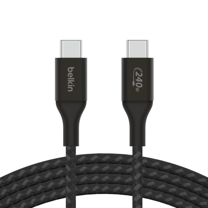 Belkin BOOST CHARGE 240W USB-C to USB-C Cable, 1m, Black in de groep COMPUTERS & RANDAPPARATUUR / Computerkabels / USB / USB-C bij TP E-commerce Nordic AB (C48206)