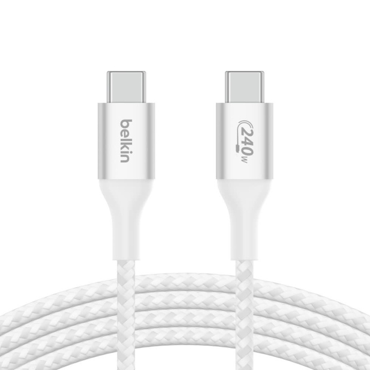 Belkin BOOST CHARGE 240W USB-C to USB-C Cable, 1m, White in de groep COMPUTERS & RANDAPPARATUUR / Computerkabels / USB / USB-C bij TP E-commerce Nordic AB (C48207)
