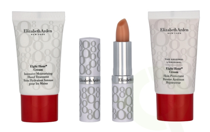 Elizabeth Arden E.Arden Eight Hour Set 33.7 ml Skin Protectant 15ml/Hand Treatment 15ml/Lip Protectant Stick 3,7gr in de groep BEAUTY & HEALTH / Cadeausets / Cadeausets voor haar bij TP E-commerce Nordic AB (C48639)