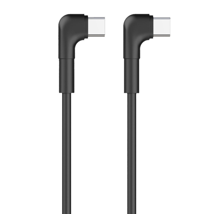 Maxlife MXUC-09 angle cable USB-C - USB-C 1,0 m 60W black in de groep SMARTPHONE & TABLETS / Opladers & Kabels / Kabels / Kabels Type C bij TP E-commerce Nordic AB (C48665)