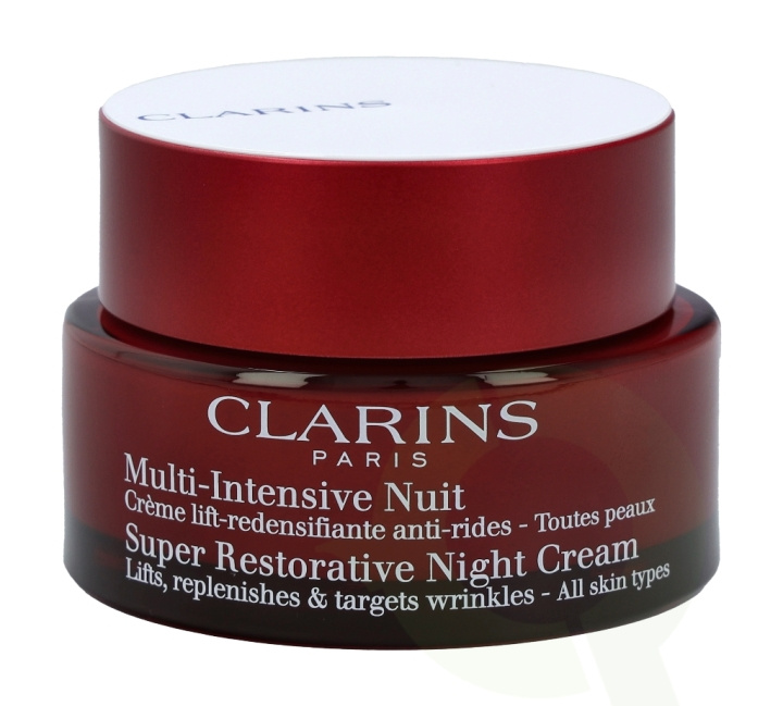 Clarins Super Restorative Night Cream 50 ml All Skin Types in de groep BEAUTY & HEALTH / Huidsverzorging / Gezicht / Gezichtscrèmes bij TP E-commerce Nordic AB (C48813)