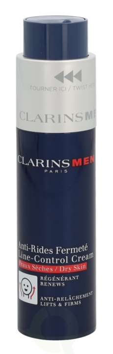 Clarins Men Line-Control Cream 50 ml Dry Skin in de groep BEAUTY & HEALTH / Huidsverzorging / Gezicht / Gezichtscrèmes bij TP E-commerce Nordic AB (C48821)