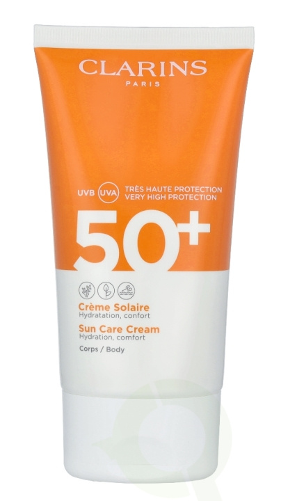 Clarins Sun Care Cream Body SPF50+ 150 ml Hydration Comfort - All Skin Types in de groep BEAUTY & HEALTH / Huidsverzorging / Zonnebank / Zonnebescherming bij TP E-commerce Nordic AB (C48893)